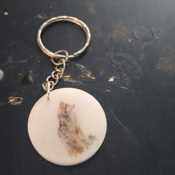 Handmade Wolf Keychain - Picture 1 of 2